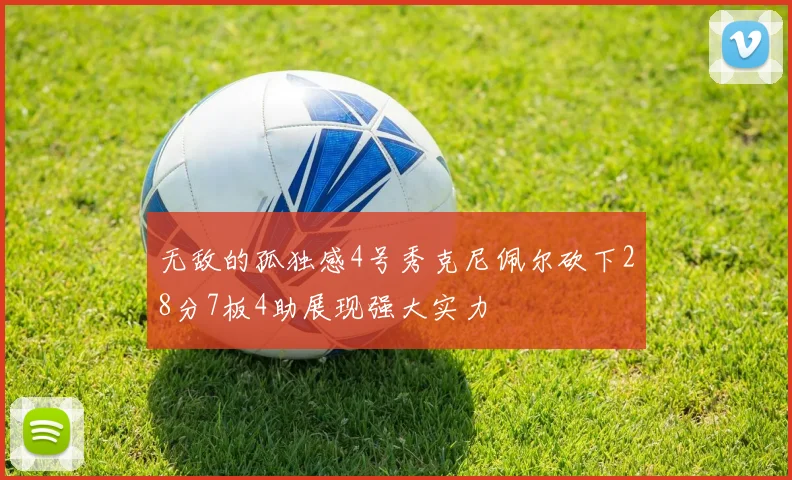 无敌的孤独感4号秀克尼佩尔砍下28分7板4助展现强大实力